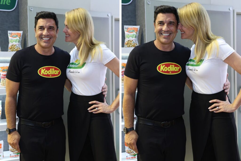 Ana Hickmann and Edu Guedes at an event